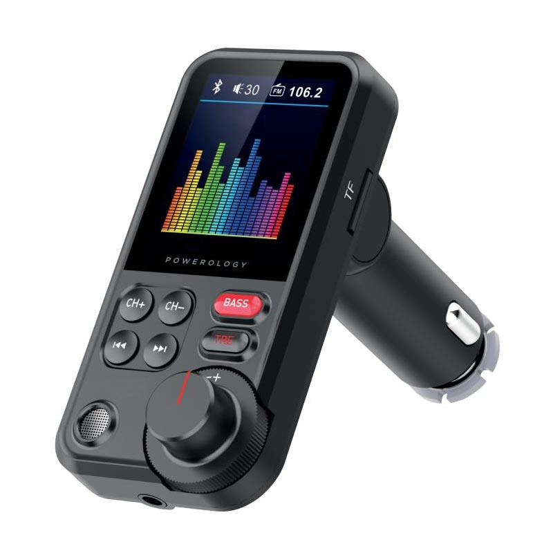 Powerology FM Transmitter Pro Car Charger - Fast Charging